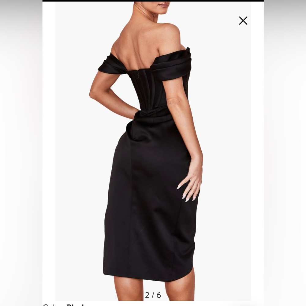 Loretta Off the Shoulder Satin Corset Dress